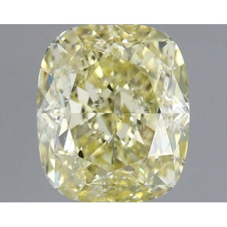 Diament o barwie fantazyjnej szlif poduszkowy modyfikowany, 1.21ct, SI2, Fancy Yellow, GIA 2454856889