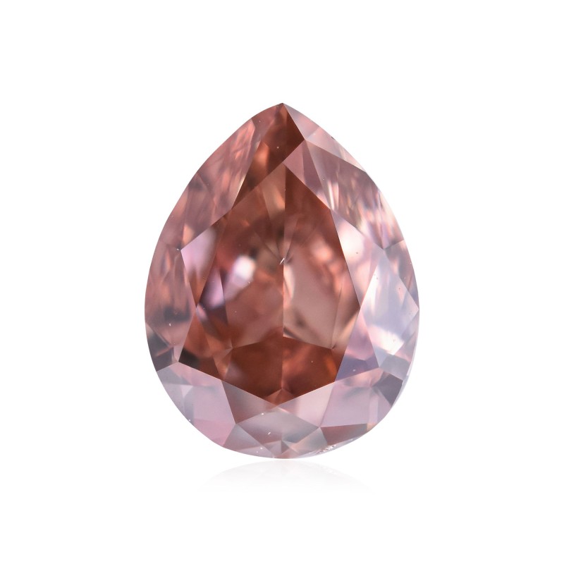 Diament o barwie fantazyjnej szlif gruszkowy, 0.5ct, VS2, Fancy Deep Orangey Pink, GIA 6175351291