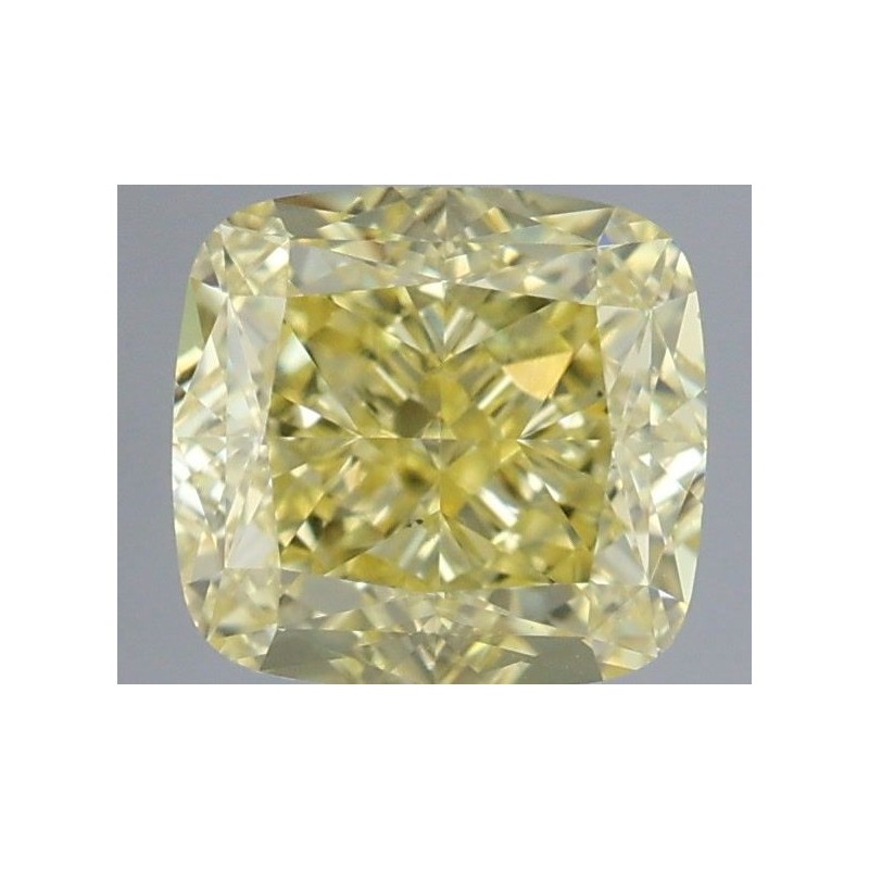 Diament o barwie fantazyjnej szlif poduszkowy modyfikowany, 1.05ct, VS2, Fancy Intense Yellow, GIA 5416612150