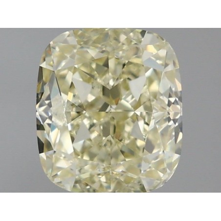 Diament o barwie fantazyjnej szlif poduszkowy modyfikowany, 1.77ct, SI1, Fancy Light Yellow, GIA 5166312166