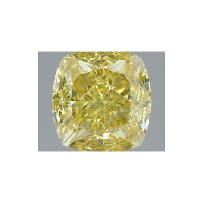 Diament o barwie fantazyjnej szlif poduszkowy modyfikowany, 1.01ct, SI2, Fancy Intense Yellow, GIA 7468562922