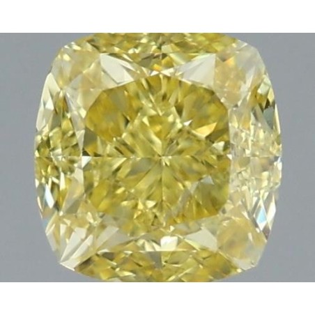 Diament o barwie fantazyjnej szlif poduszkowy modyfikowany, 1.01ct, SI2, Fancy Intense Yellow, GIA 7468562922