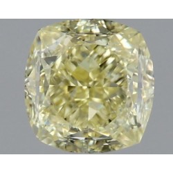 Diament o barwie fantazyjnej szlif poduszkowy modyfikowany, 1.01ct, VVS1, Fancy Yellow, GIA 3475542656