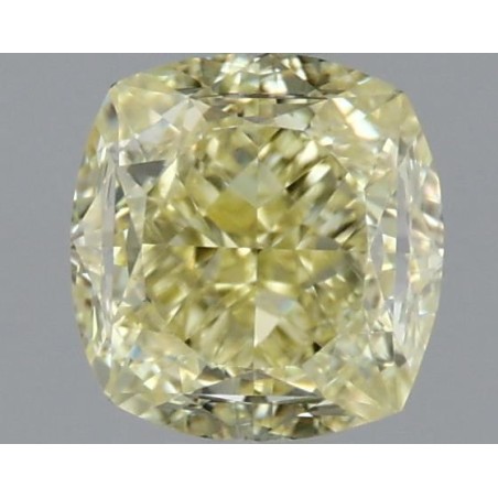 Diament o barwie fantazyjnej szlif poduszkowy modyfikowany, 1.01ct, VVS1, Fancy Yellow, GIA 3475542656