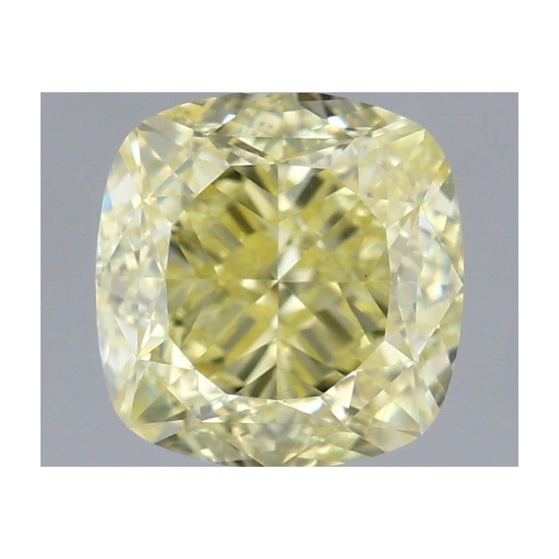 Diament o barwie fantazyjnej szlif poduszkowy modyfikowany, 1.01ct, SI1, Fancy Intense Yellow, GIA 7466830066