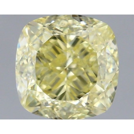 Diament o barwie fantazyjnej szlif poduszkowy modyfikowany, 1.01ct, SI1, Fancy Intense Yellow, GIA 7466830066