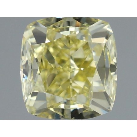 Diament o barwie fantazyjnej szlif poduszkowy modyfikowany, 1.01ct, VVS1, Fancy Intense Yellow, GIA 5476888173