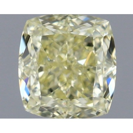 Diament o barwie fantazyjnej szlif poduszkowy modyfikowany, 0.62ct, VS2, Fancy Light Yellow, GIA 1507001115