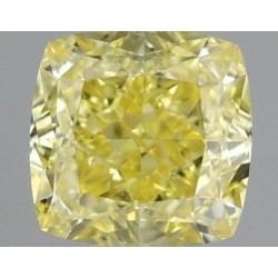 Diament o barwie fantazyjnej szlif poduszkowy modyfikowany, 0.58ct, VS1, Fancy Intense Yellow, GIA 6472714521