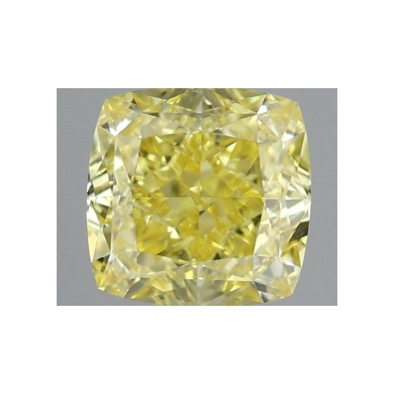 Diament o barwie fantazyjnej szlif poduszkowy modyfikowany, 0.58ct, VS1, Fancy Intense Yellow, GIA 6472714521 Diament o barwie fantazyjnej szlif poduszkowy modyfikowany, 0.58ct, VS1, Fancy Intense Yellow, GIA 6472714521
