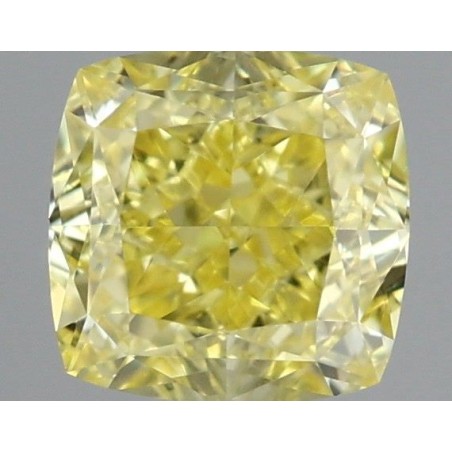 Diament o barwie fantazyjnej szlif poduszkowy modyfikowany, 0.58ct, VS1, Fancy Intense Yellow, GIA 6472714521