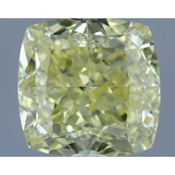 Diament o barwie fantazyjnej szlif poduszkowy modyfikowany, 0.59ct, VVS1, Fancy Yellow, GIA 7491439017