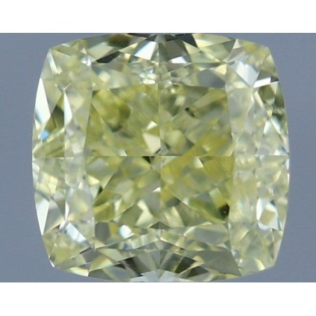 Diament o barwie fantazyjnej szlif poduszkowy modyfikowany, 0.59ct, VVS1, Fancy Yellow, GIA 7491439017