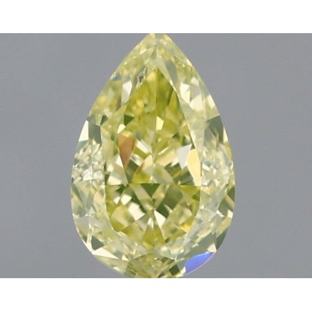 Diament o barwie fantazyjnej szlif gruszkowy, 0.53ct, SI1, Fancy Yellow, GIA 6502000975