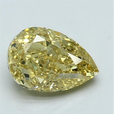 Diament o barwie fantazyjnej szlif gruszkowy, 1.5ct, SI1, Fancy Intense Yellow, GIA 2211744879