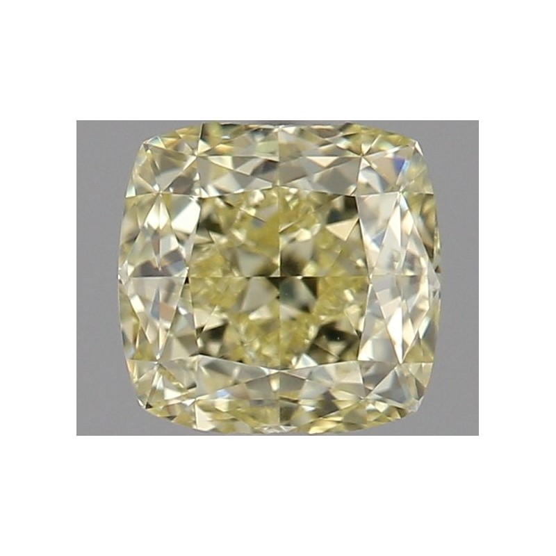 Diament o barwie fantazyjnej szlif poduszkowy brylantowy, 0.72ct, VVS2, Fancy Yellow, GIA 5192273965