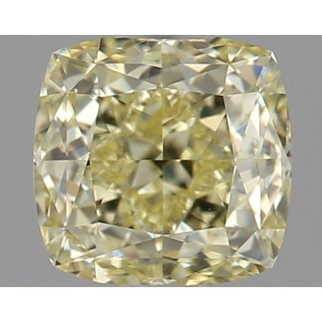 Diament o barwie fantazyjnej szlif poduszkowy brylantowy, 0.72ct, VVS2, Fancy Yellow, GIA 5192273965