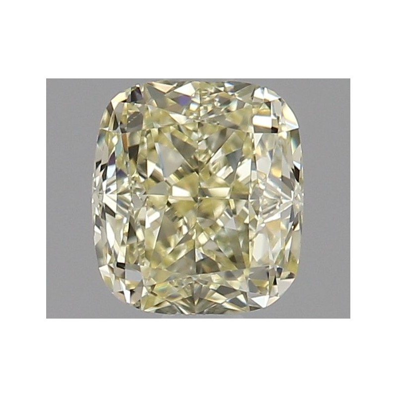 Diament o barwie fantazyjnej szlif poduszkowy brylantowy, 0.8ct, VS2, Fancy Light Yellow, GIA 5196072636