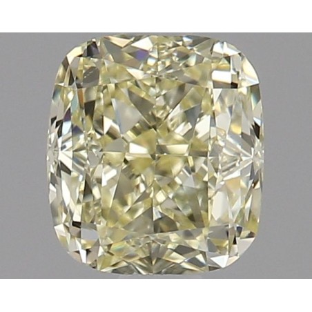 Diament o barwie fantazyjnej szlif poduszkowy brylantowy, 0.8ct, VS2, Fancy Light Yellow, GIA 5196072636