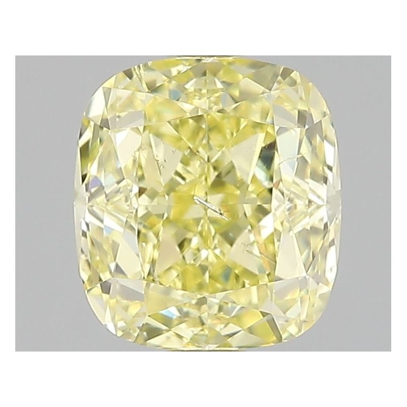 Diament o barwie fantazyjnej szlif poduszkowy brylantowy, 1.33ct, SI2, Fancy Intense Yellow, GIA 5212363462