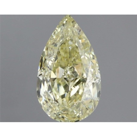 Diament o barwie fantazyjnej szlif gruszkowy, 1.01ct, SI1, Fancy Light Yellow, GIA 1428032496