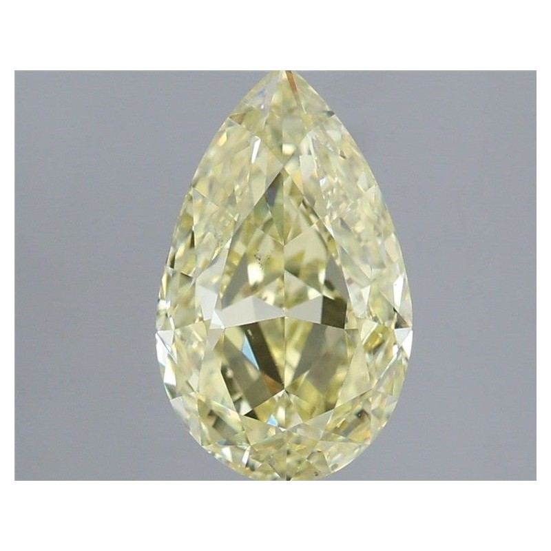 Diament o barwie fantazyjnej szlif gruszkowy, 1.5ct, SI1, Fancy Light Yellow, GIA 7431744473