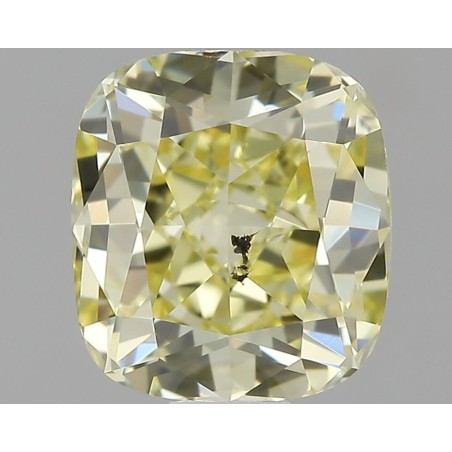 Diament o barwie fantazyjnej szlif poduszkowy brylantowy, 0.92ct, SI2, Fancy Yellow, GIA 7203156059