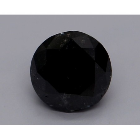 Diament o barwie fantazyjnej szlif okrągły, 0.88ct, VVS2, Fancy Black, GIA 1236109808