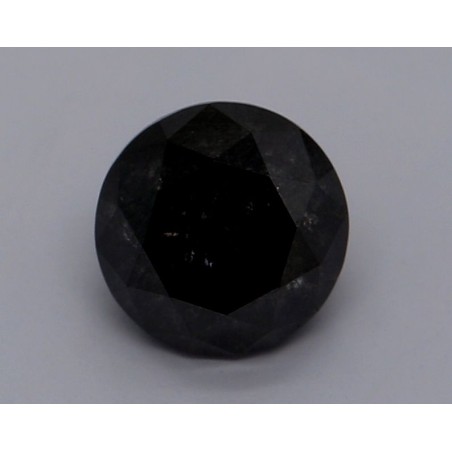 Diament o barwie fantazyjnej szlif okrągły, 0.84ct, VVS2, Fancy Black, GIA 5234157965