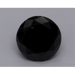 Diament o barwie fantazyjnej szlif okrągły, 0.74ct, VVS2, Fancy Black, GIA 2231157935