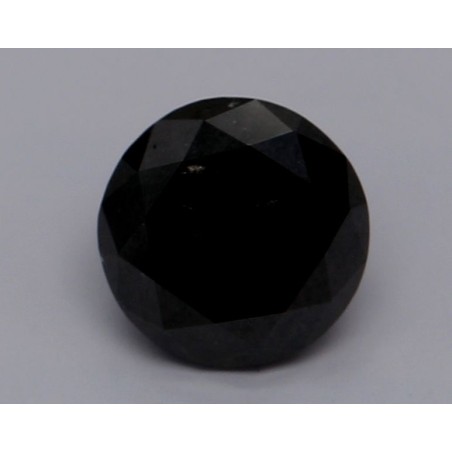 Diament o barwie fantazyjnej szlif okrągły, 0.74ct, VVS2, Fancy Black, GIA 2231157935