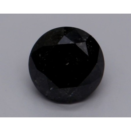 Diament o barwie fantazyjnej szlif okrągły, 0.68ct, VVS2, Fancy Black, GIA 2235109988