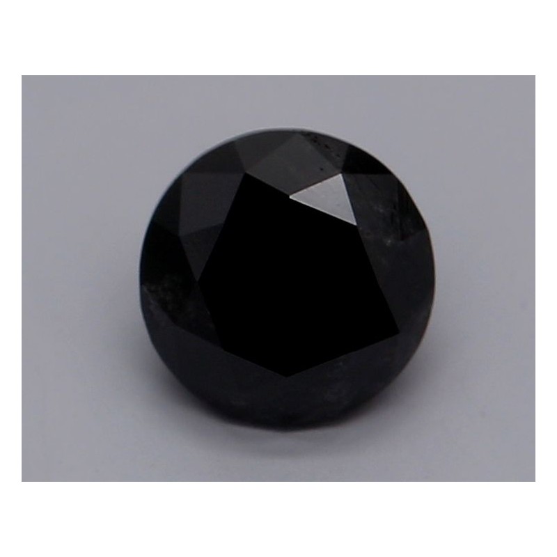 Diament o barwie fantazyjnej szlif okrągły, 0.69ct, VVS2, Fancy Black, GIA 1236225416