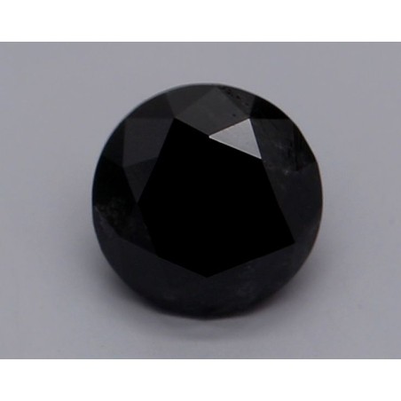 Diament o barwie fantazyjnej szlif okrągły, 0.69ct, VVS2, Fancy Black, GIA 1236225416