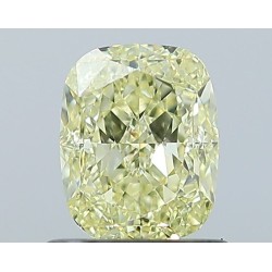 Diament o barwie fantazyjnej szlif poduszkowy modyfikowany, 1.02ct, VS1, Fancy Yellow, GIA 5533134072