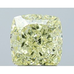 Diament o barwie fantazyjnej szlif poduszkowy modyfikowany, 1.66ct, SI1, Fancy Yellow, GIA 2534108932