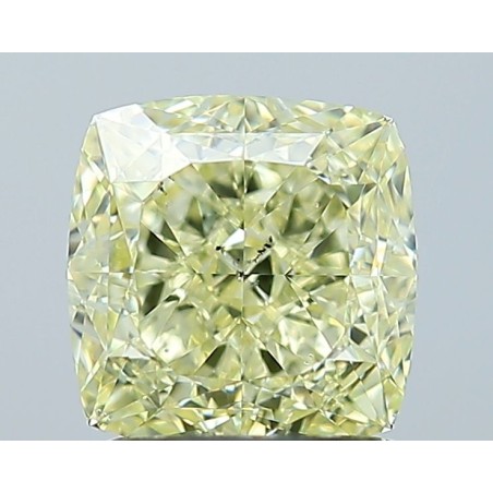 Diament o barwie fantazyjnej szlif poduszkowy modyfikowany, 1.66ct, SI1, Fancy Yellow, GIA 2534108932