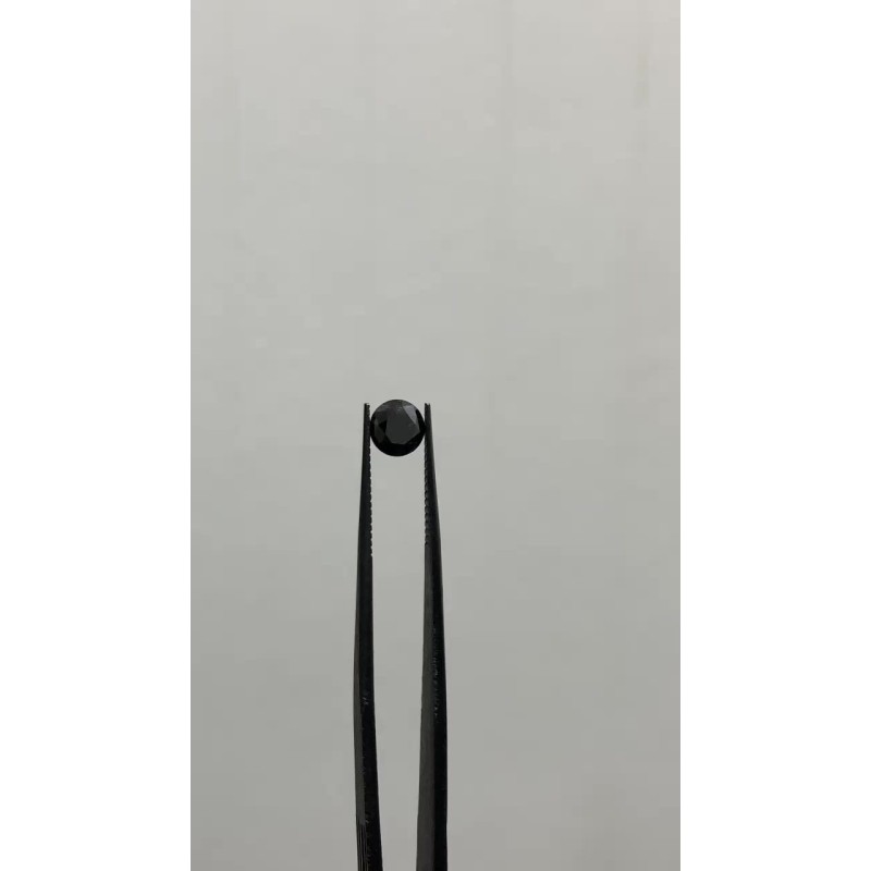 Diament o barwie fantazyjnej szlif okrągły, 1.01ct, VVS2, Fancy Black, GIA 2235320883