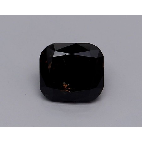Diament o barwie fantazyjnej szlif poduszkowy brylantowy, 0.88ct, VVS2, Fancy Black, GIA 7235319313