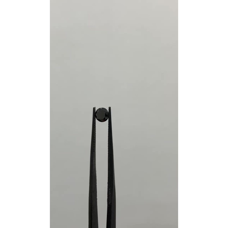 Diament o barwie fantazyjnej szlif okrągły, 0.49ct, VVS2, Fancy Black, GIA 2239320761