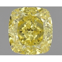 Diament o barwie fantazyjnej szlif poduszkowy brylantowy, 1.15ct, VS1, Fancy Intense Yellow, GIA 2484059082