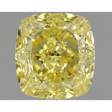 Diament o barwie fantazyjnej szlif poduszkowy brylantowy, 1.15ct, VS1, Fancy Intense Yellow, GIA 2484059082
