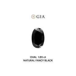 Diament o barwie fantazyjnej szlif owalny, 1.85ct, VVS2, Fancy Black, GIA 2496923050