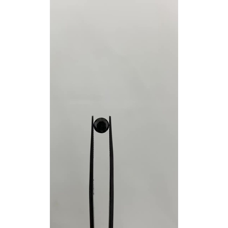 Diament o barwie fantazyjnej szlif okrągły, 1ct, VVS2, Fancy Black, GIA 2494922922