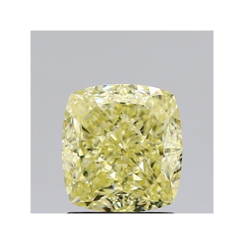 Diament o barwie fantazyjnej szlif poduszkowy brylantowy, 1.73ct, VS2, Yellow, GIA 6522800854