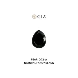 Diament o barwie fantazyjnej szlif gruszkowy, 0.72ct, VVS2, Fancy Black, GIA 7235370892