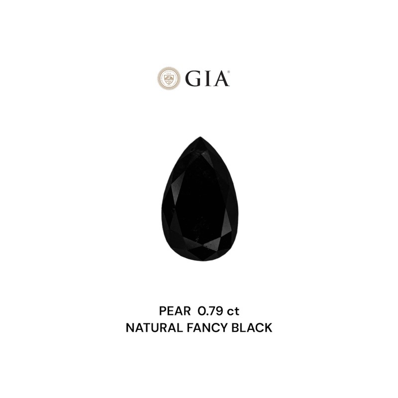 Diament o barwie fantazyjnej szlif gruszkowy, 0.79ct, VVS2, Fancy Black, GIA 5231370910 Diament o barwie fantazyjnej szlif gruszkowy, 0.79ct, VVS2, Fancy Black, GIA 5231370910