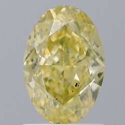 Diament o barwie fantazyjnej szlif owalny, 1.19ct, SI1, Fancy Intense  Yellow, GIA 6365100233