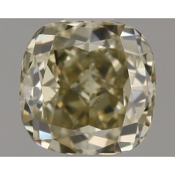 Diament o barwie fantazyjnej szlif poduszkowy modyfikowany, 0.82ct, SI1, Fancy Grayish Greenish Yellow, GIA 5136222098
