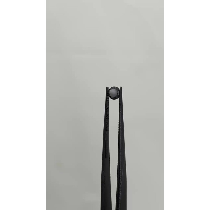 Diament o barwie fantazyjnej szlif okrągły, 0.42ct, VVS2, Fancy Black, GIA 5506703626